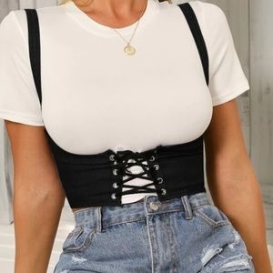Grommet Lace up Solid Top
